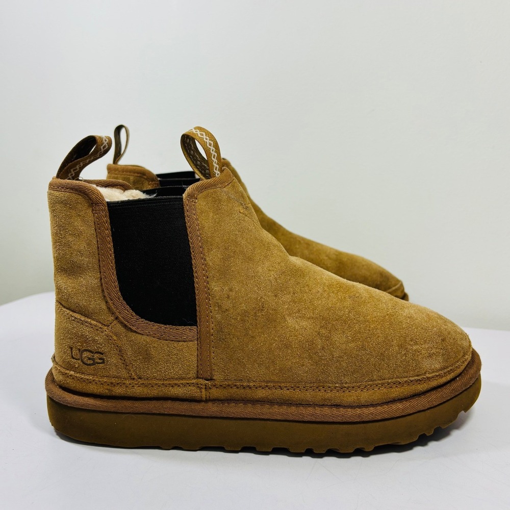 UGG Men's Neumel Suede Chelsea Boots Chestnut Size 7 Style 1121644